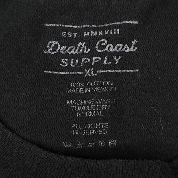 Death Coast Supply T Shirt Mens Size XL Live Fast Die Slow Skull Lobster - Picture 6 of 7